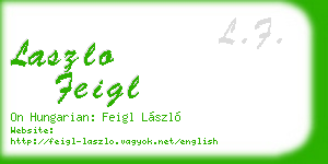 laszlo feigl business card